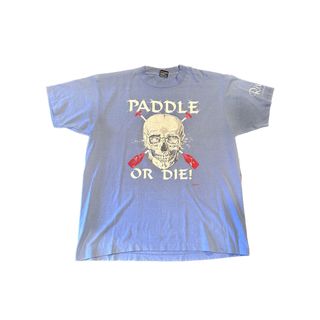 フルーツオブザルーム(FRUIT OF THE LOOM)の90's paddle or dieドクロTシャツUSA(XL)古着(Tシャツ/カットソー(半袖/袖なし))