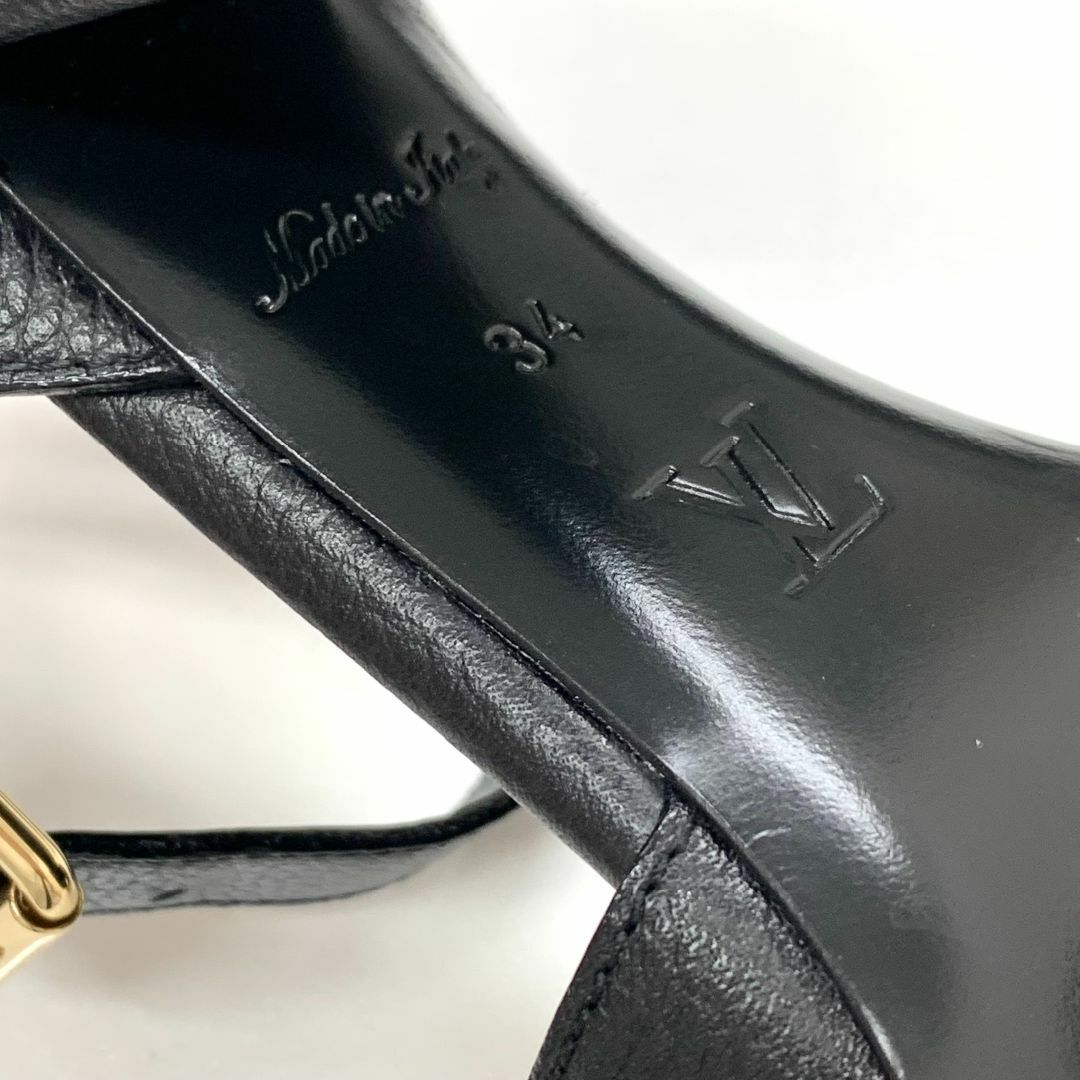 LOUIS VUITTON(ルイヴィトン)の7008 ヴィトン ロックイット レザー LVサークルロゴ サンダル ブラック レディースの靴/シューズ(サンダル)の商品写真