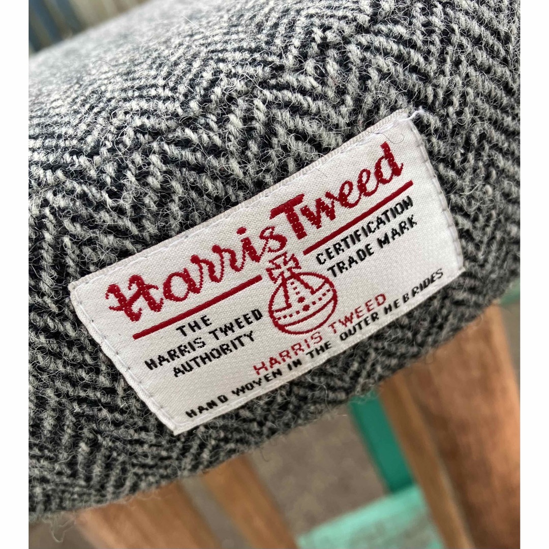 Harris Tweed(ハリスツイード)の英国　ハリスツイード　ヘリンボーンのスツールチェア　40 送料無料 インテリア/住まい/日用品の椅子/チェア(スツール)の商品写真