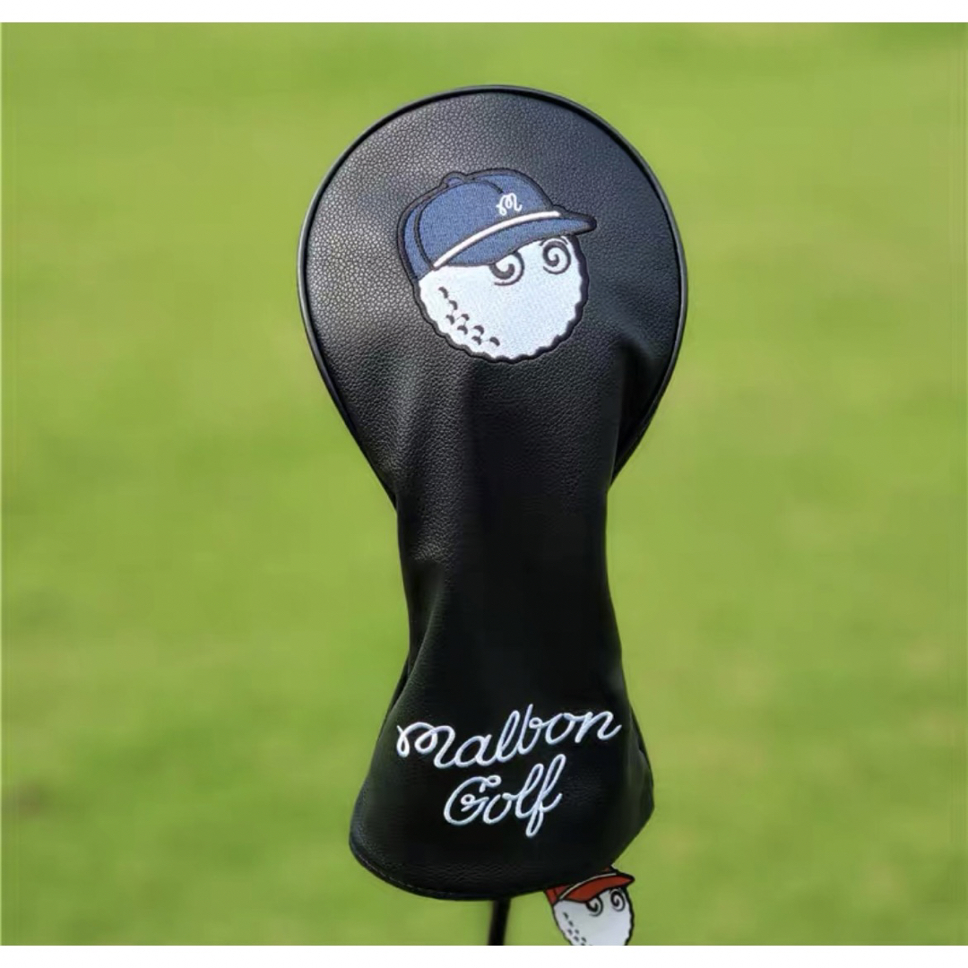 【大人気新品4点セット】野球帽Malbon Golfマルボンゴルフクラブカバー黒 1