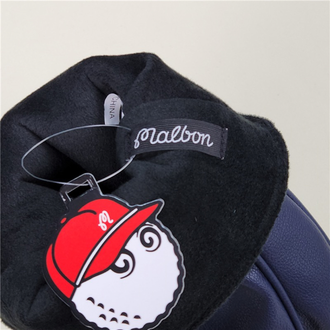 【大人気新品4点セット】野球帽Malbon Golfマルボンゴルフクラブカバー黒 8
