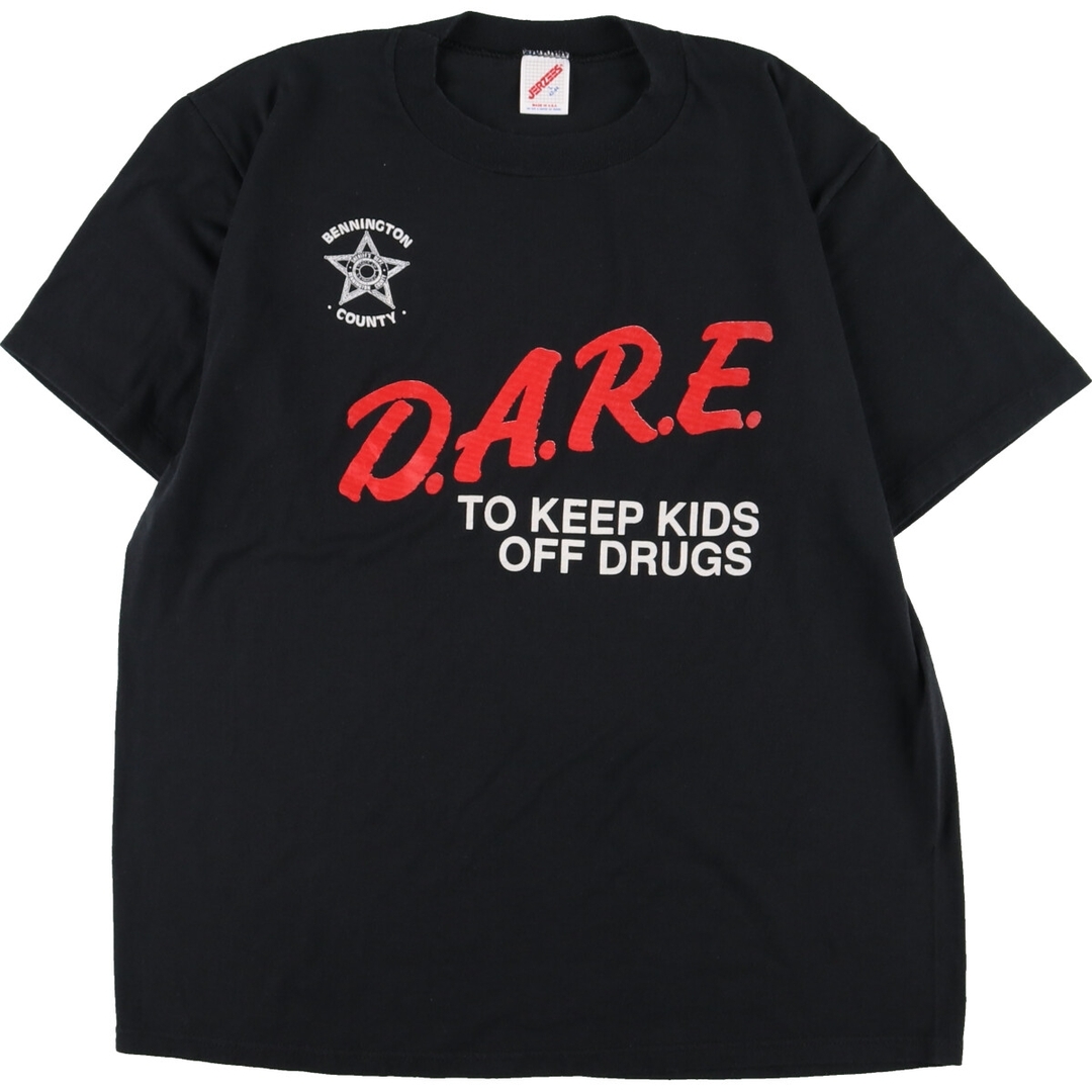 90年代 ジャージーズ Jerzees D.A.R.E. 薬物乱用予防教育 プリントTシャツ USA製 メンズM ヴィンテージ /eaa345076