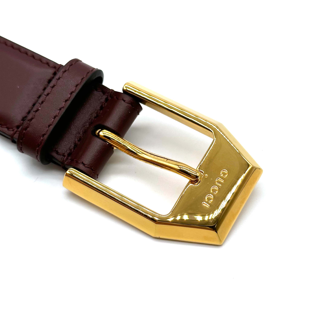 Gucci - 【美品】GUCCI グッチ ベルト レザー スクエアバックル 75/30