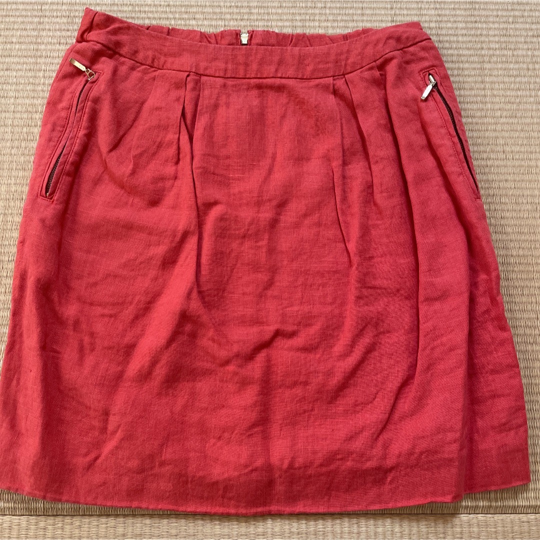 URBAN RESEARCH(アーバンリサーチ)のアーバンリサーチ★リネンスカート★赤 レディースのスカート(ひざ丈スカート)の商品写真