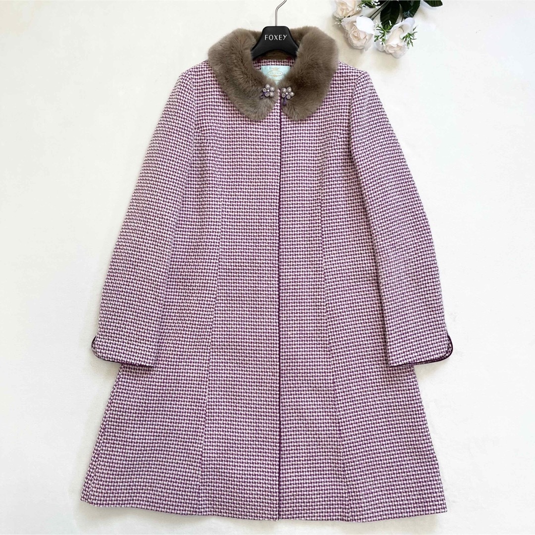 【限定品】トッカ 25周年 CANDY TWEED 2wayコート ノーカラー