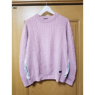 ブラックレーベル クレストビレッジ カシミア混 ニット セーター 赤色-