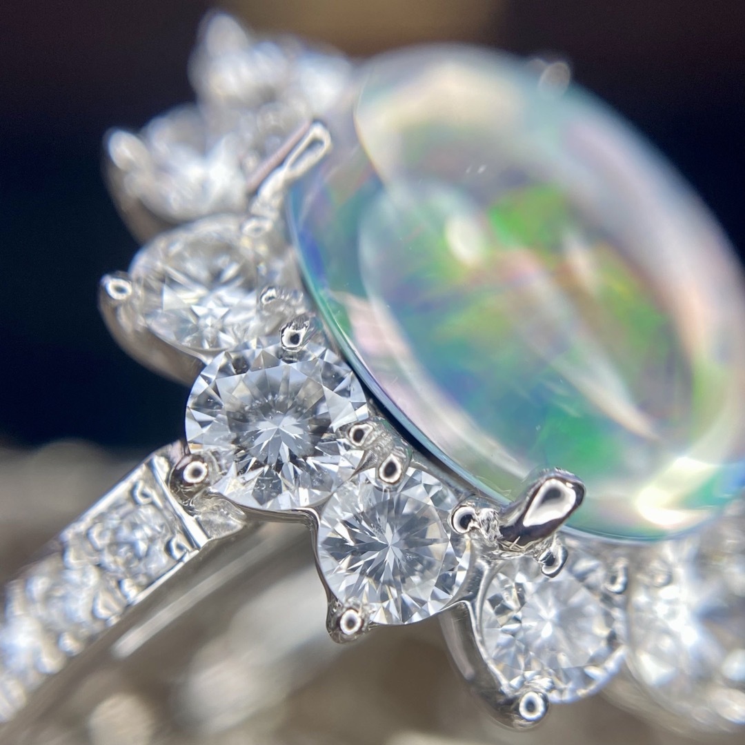 専用です』天然無処理 ウォーターオパール ダイヤモンド 計3.807ct