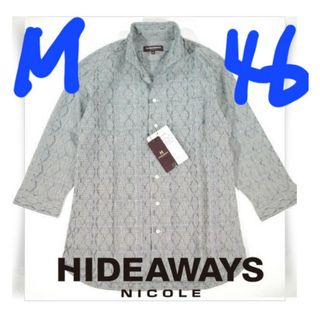 ハイダウェイ(HIDEAWAY)の定価10780円❗HIDEAWAYS NICOLE タックジャカード七分袖シャツ(シャツ)