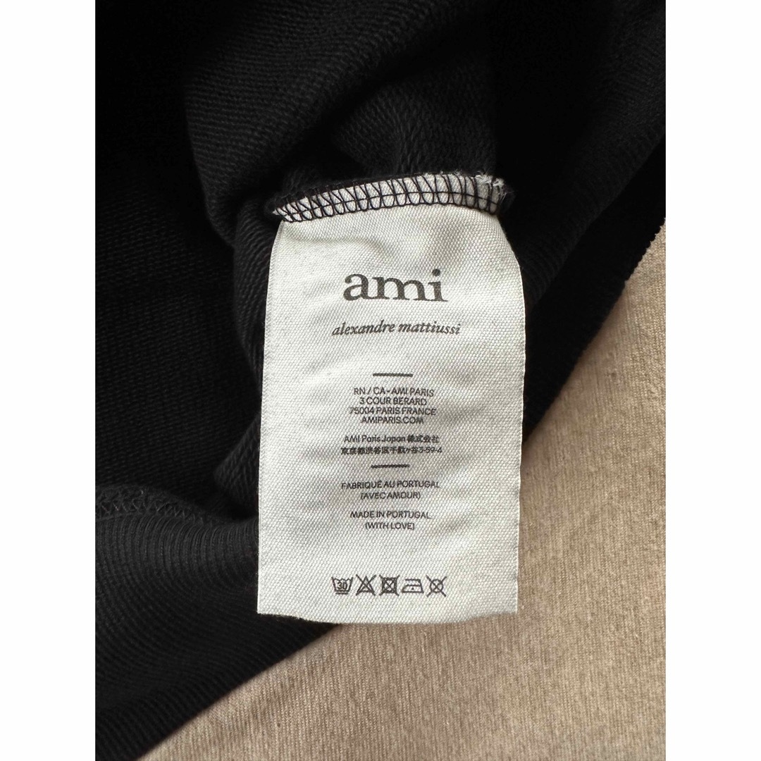 黒XXL新品 AMI Paris アミ グラフィック ロング Tシャツ ブラック