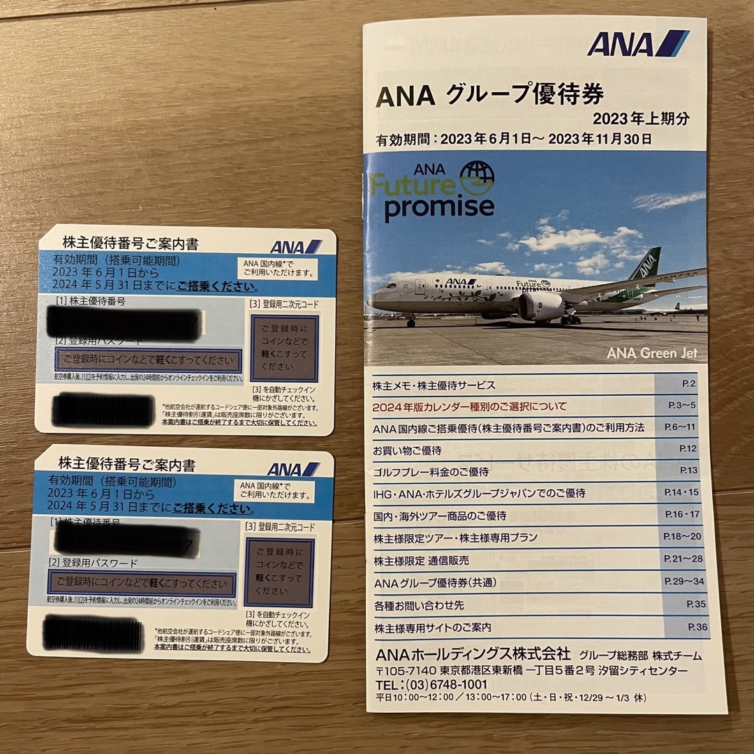 ANA株主優待　2024年5月31日搭乗分までのサムネイル