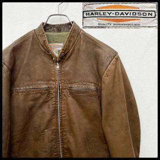 ハーレーダビッドソン(Harley Davidson)の超希少　ハーレーダビッドソン　60s　横長白タグ　SERVAL　レザージャケット(ライダースジャケット)