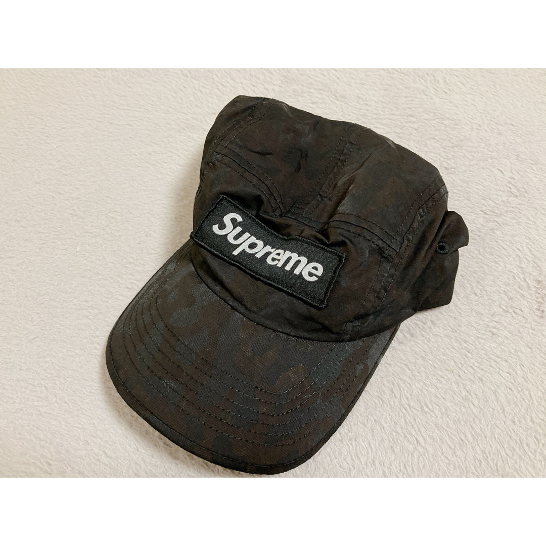 黒 タグ付き Supreme Side Panel Camp Cap