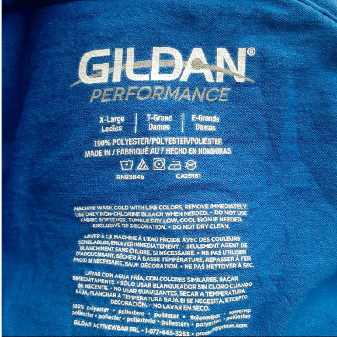 GILDAN(ギルタン)のUSA古着　Tシャツ　ギルダン　ブルー　XL レディースのトップス(Tシャツ(半袖/袖なし))の商品写真