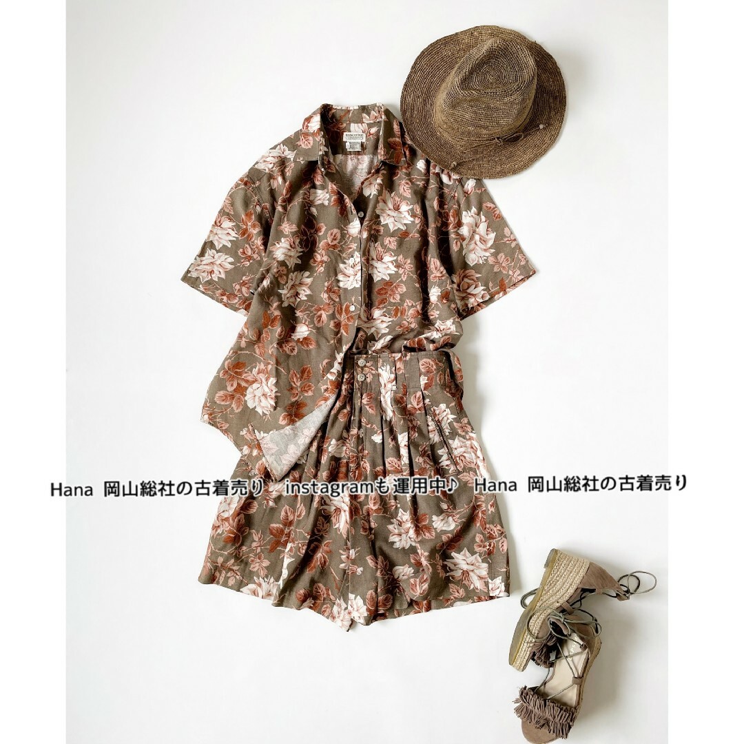 Banana Republic(バナナリパブリック)の2388Rセットアップ Safari & Travel Clothing 80s レディースのトップス(シャツ/ブラウス(半袖/袖なし))の商品写真