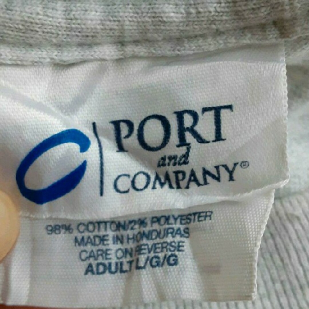 USA古着　Tシャツ　ポート&カンパニー　ポケット　グレー　L メンズのトップス(Tシャツ/カットソー(半袖/袖なし))の商品写真