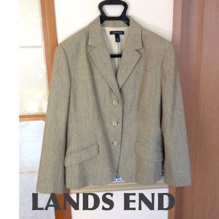 LANDS END   ツイードジャケット   XL(テーラードジャケット)