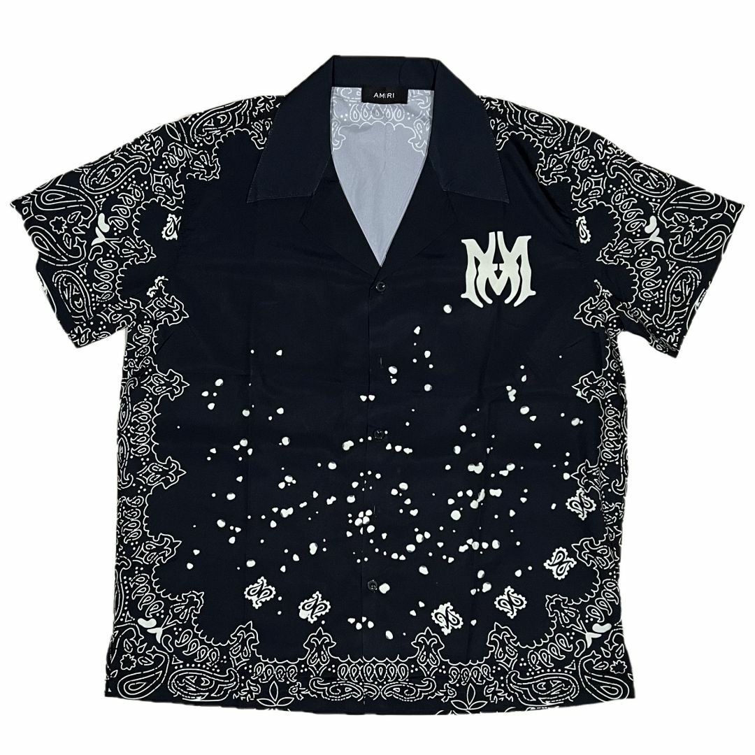 AMIRI アミリ BANDANA バンダナ柄 半袖 シャツ ブラック XL - シャツ