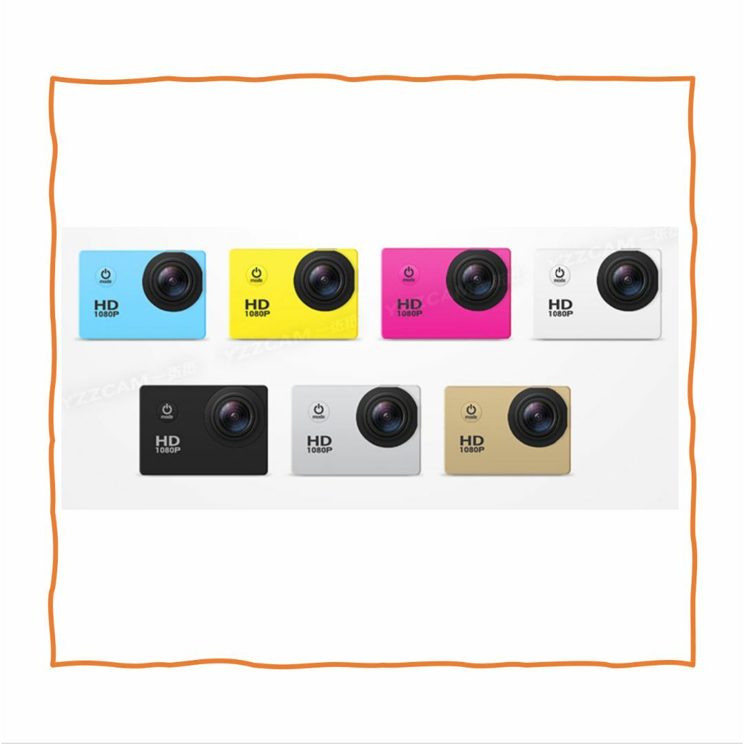 新品 送料無料 高画質 アクションカメラ 防水 ゴールド スマホ/家電/カメラのカメラ(その他)の商品写真