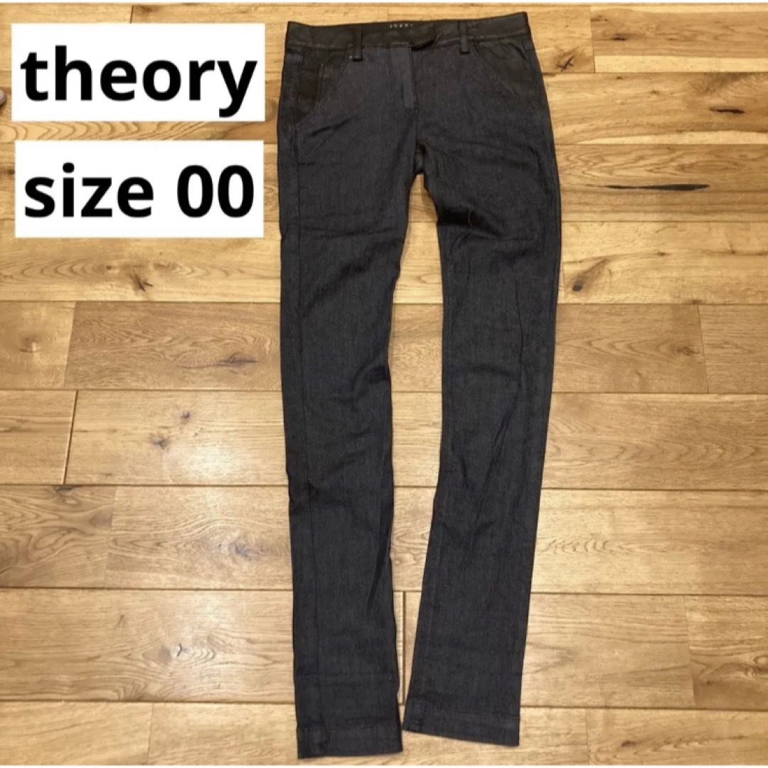 セオリー theory デニムパンツ インディゴ レディース 00