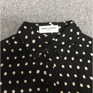 サンローラン(Saint Laurent)のSaint Laurent/サンローラン ドットブラウス(シャツ/ブラウス(長袖/七分))