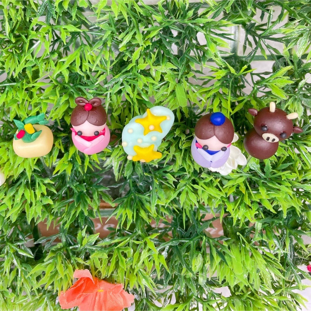 ガーデンピック　ハンドメイド　七夕ピック　織姫　彦星　天の川　多肉植物　七夕 ハンドメイドのフラワー/ガーデン(その他)の商品写真