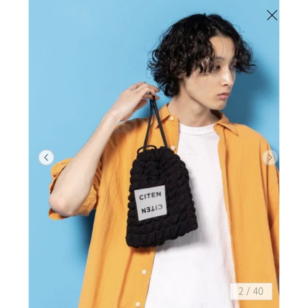 UNITED ARROWS(ユナイテッドアローズ)のCITEN ポップコーン キンチャクショルダー Black レディースのバッグ(ショルダーバッグ)の商品写真