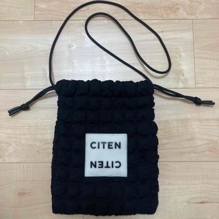 ユナイテッドアローズ(UNITED ARROWS)のCITEN ポップコーン キンチャクショルダー Black(ショルダーバッグ)