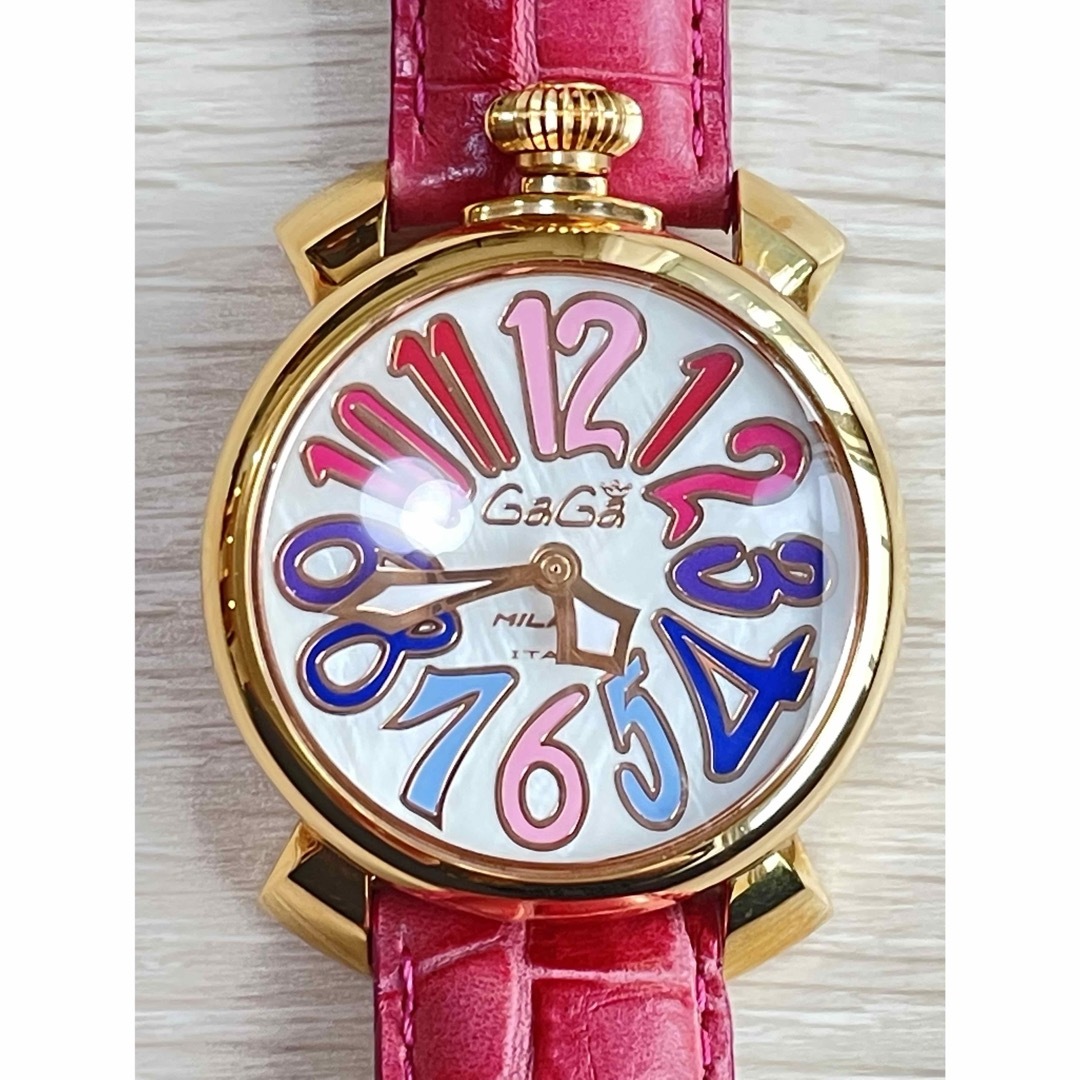最大88%OFFクーポン NZ11 ガガミラノ 美品 マヌアーレ46 メンズ 腕時計