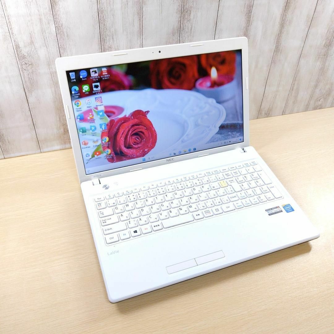 218✨Win11✨SSD512GBメモリ8G✨Office付きノートパソコン白 - ノートPC