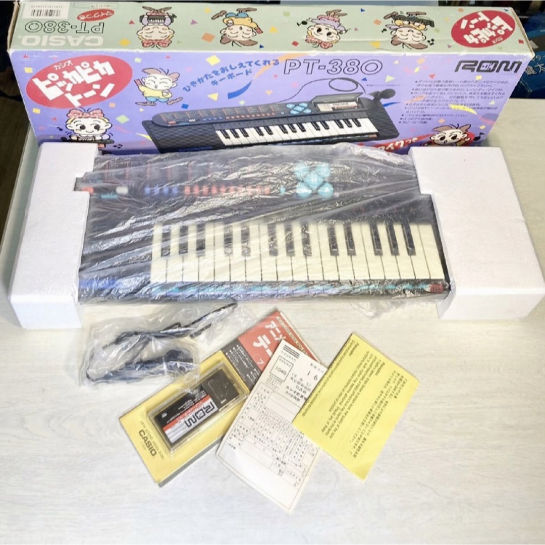 CASIO - 【美品 CASIO 電子キーボード 】 PTー380 別売りROM付の CASIO - 【美品 CASIO 電子キーボード 】 PTー380 別売りROM付の