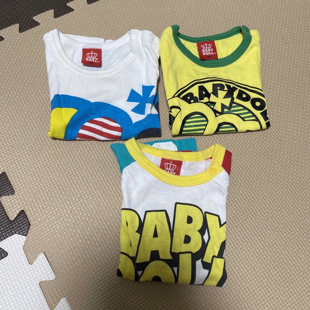 BABYDOLL(ベビードール)の★中古★ ベビードール　半袖　Tシャツ　セット キッズ/ベビー/マタニティのキッズ服男の子用(90cm~)(Tシャツ/カットソー)の商品写真