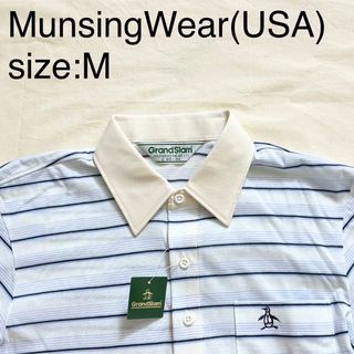 マンシングウェア(Munsingwear)のMunsingWear(USA)ビンテージボーダーポロシャツ(ポロシャツ)