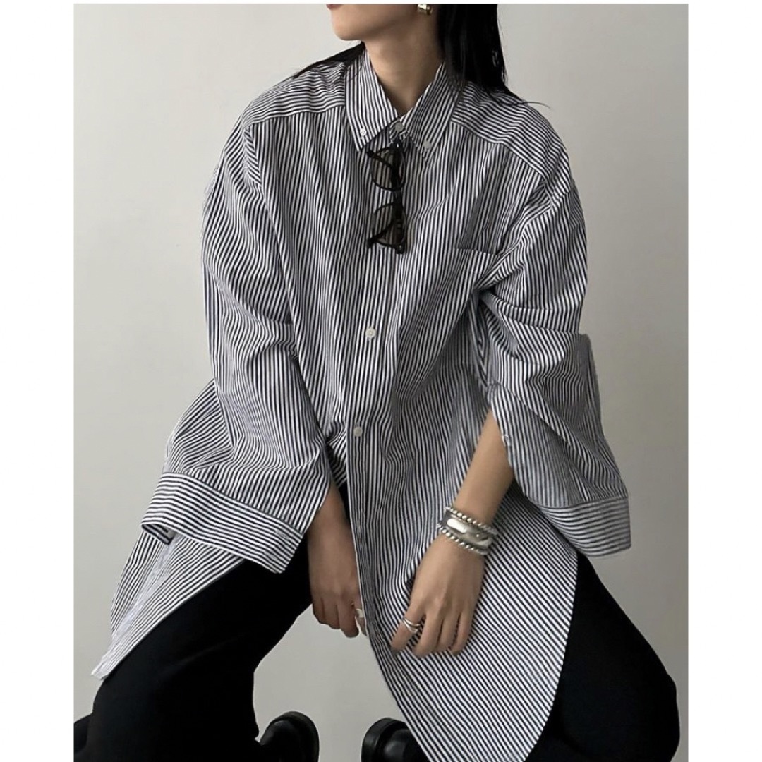 CLANE 23SS HUGE SHIRT ストライプシャツ