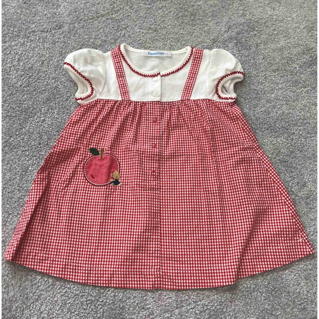 familiar - 【familiar】ファミリア ファミちゃん りんご刺繍 familiar - 【familiar】ファミリア ファミちゃん りんご刺繍
