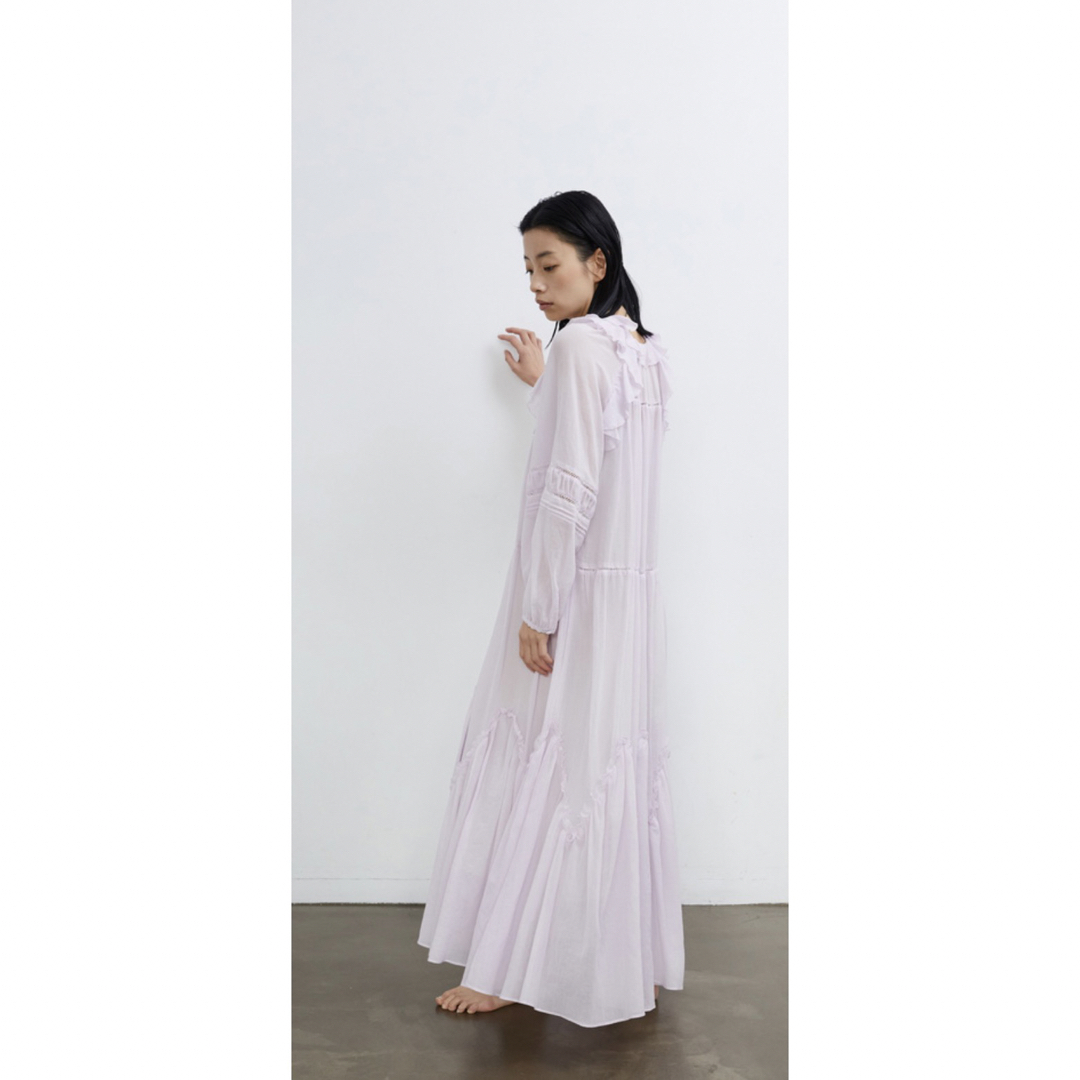 CASA FLINE カーサフライン タックフリルロングドレス ピンク ワンピ