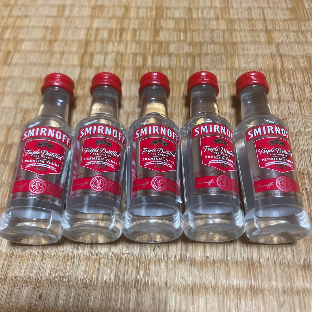 スピリッツ　ウォッカ　スミノフ　SMIRNOFF ５０ml×５