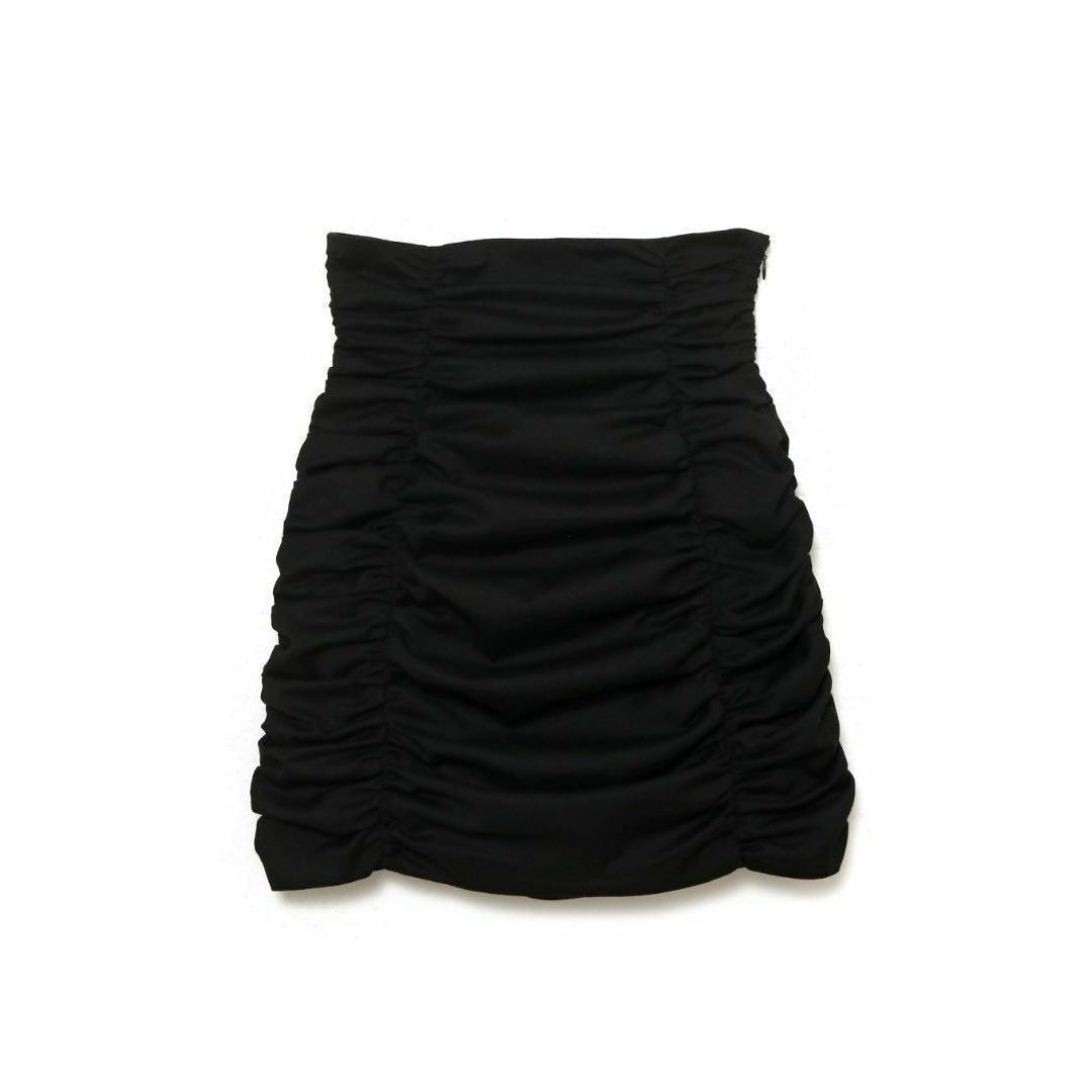 S メルトザレディ plump high waist mini skirt 新品BLKブラックBLACKサイズ