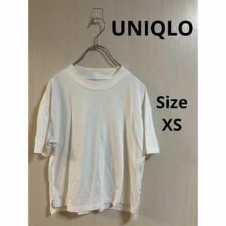 ユニクロ(UNIQLO)の28a653 ユニクロ　UNIQLO レディース　ホワイトシャツ　クルーネック(Tシャツ(半袖/袖なし))