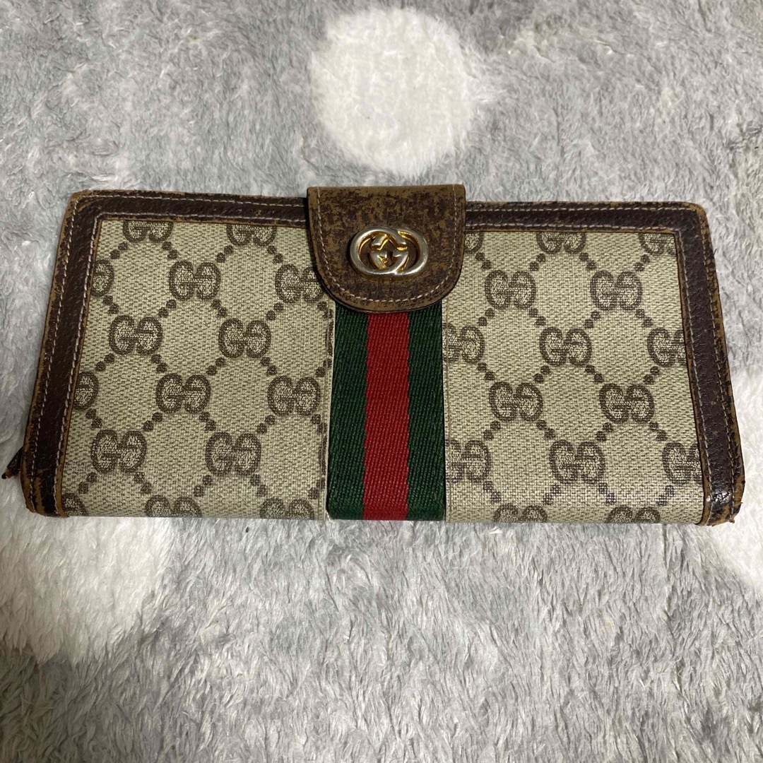 Gucci - オールドグッチ シェリーライン 長財布 ヴィンテージ