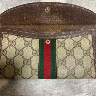 Gucci - オールドグッチ シェリーライン 長財布 ヴィンテージ 70s 二