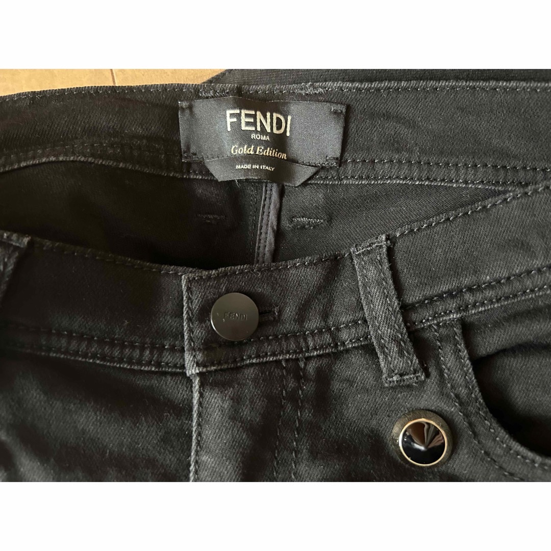 FENDI スタッズ付きストレッチコットンパンツ