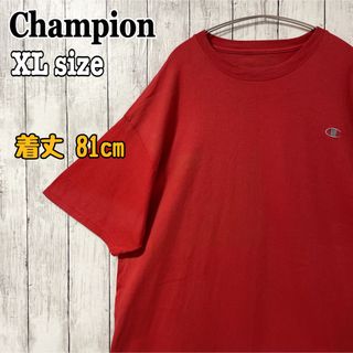 チャンピオン(Champion)のChampion チャンピオン ワンポイントロゴ 刺繍 ビッグシルエット 古着(Tシャツ/カットソー(半袖/袖なし))