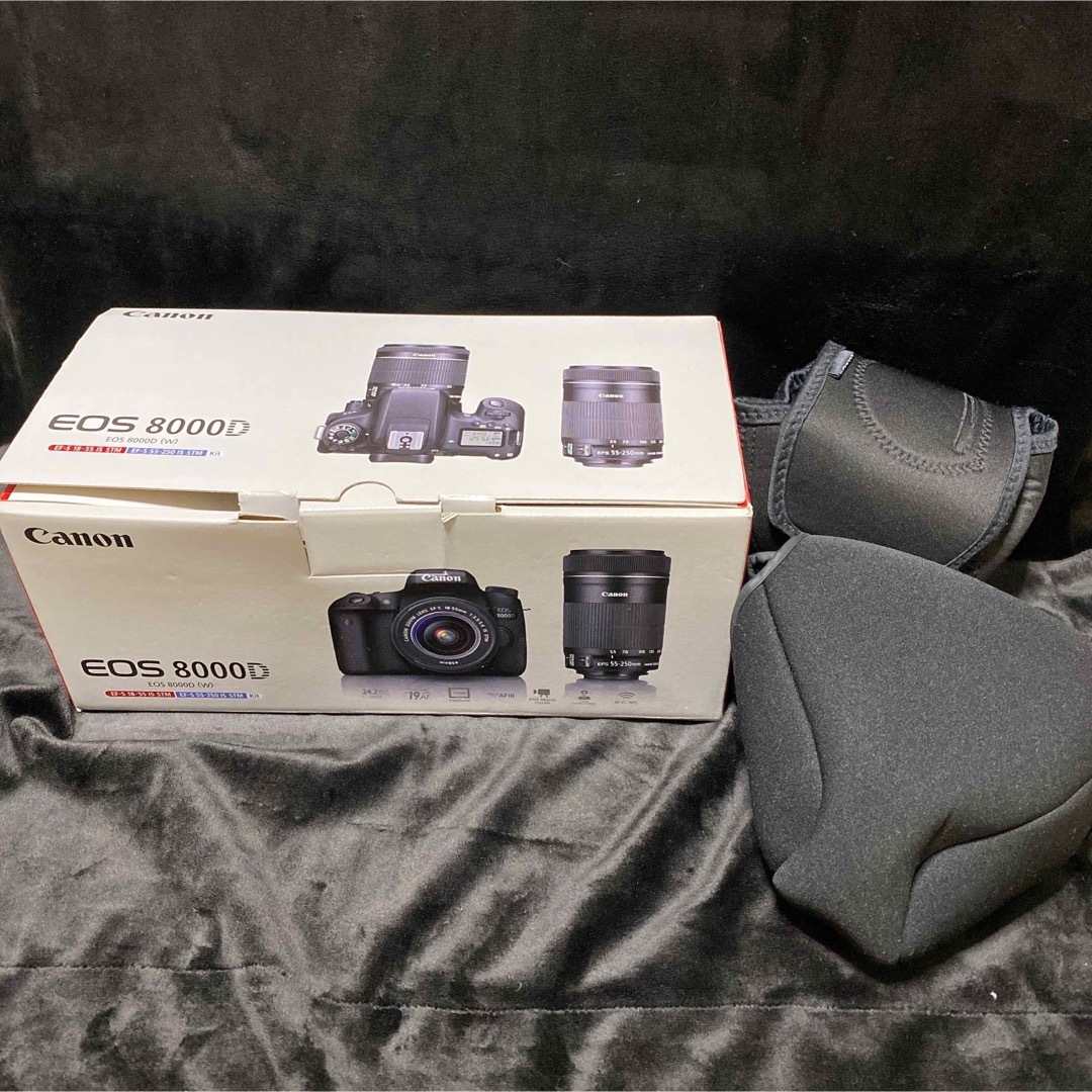美品 Canon キャノン EOS 8000D ダブルズームキット 本体 レンズ 人気