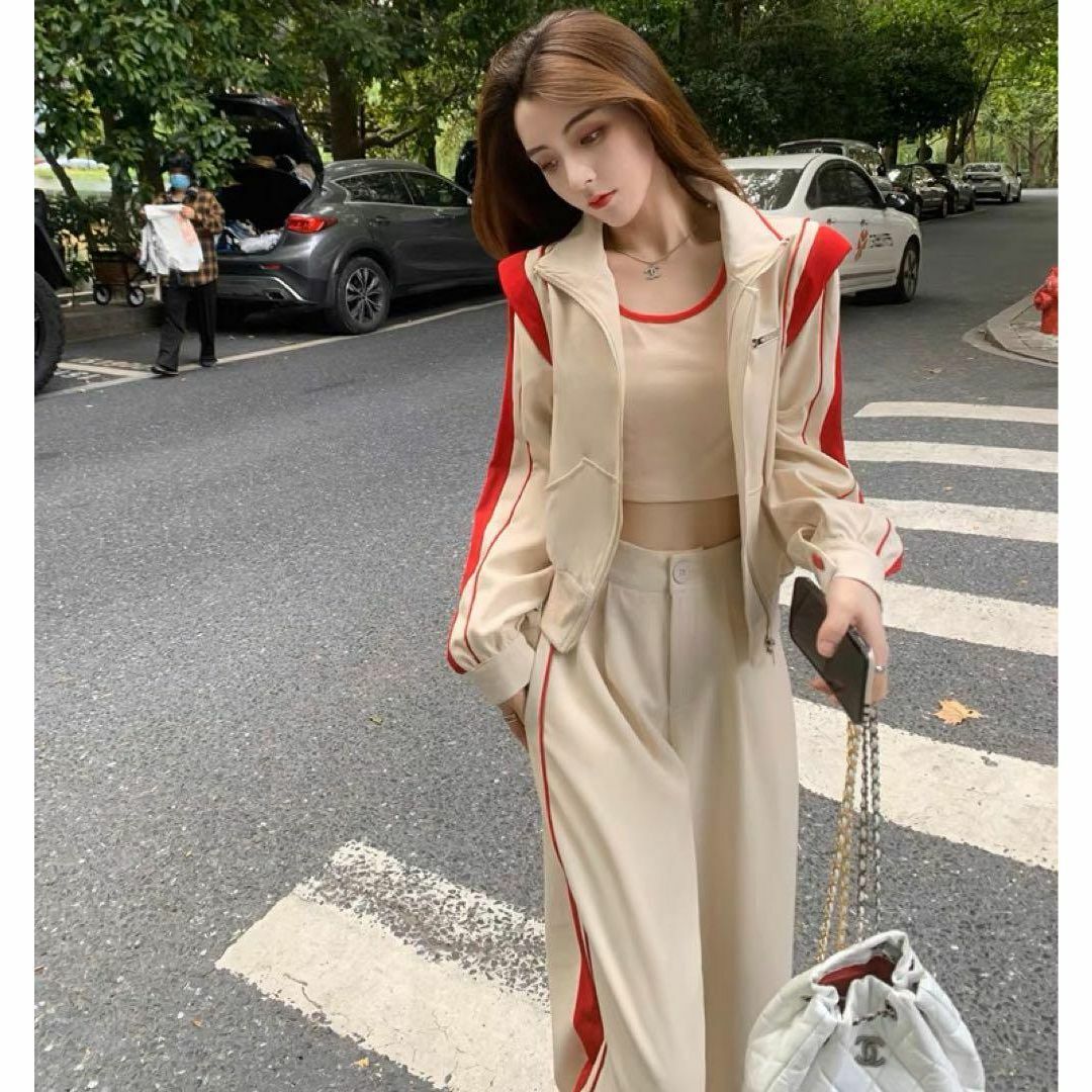 春夏コーデ❤️セットアップ上下 レディース ジャージ スウェット ジャケット 4