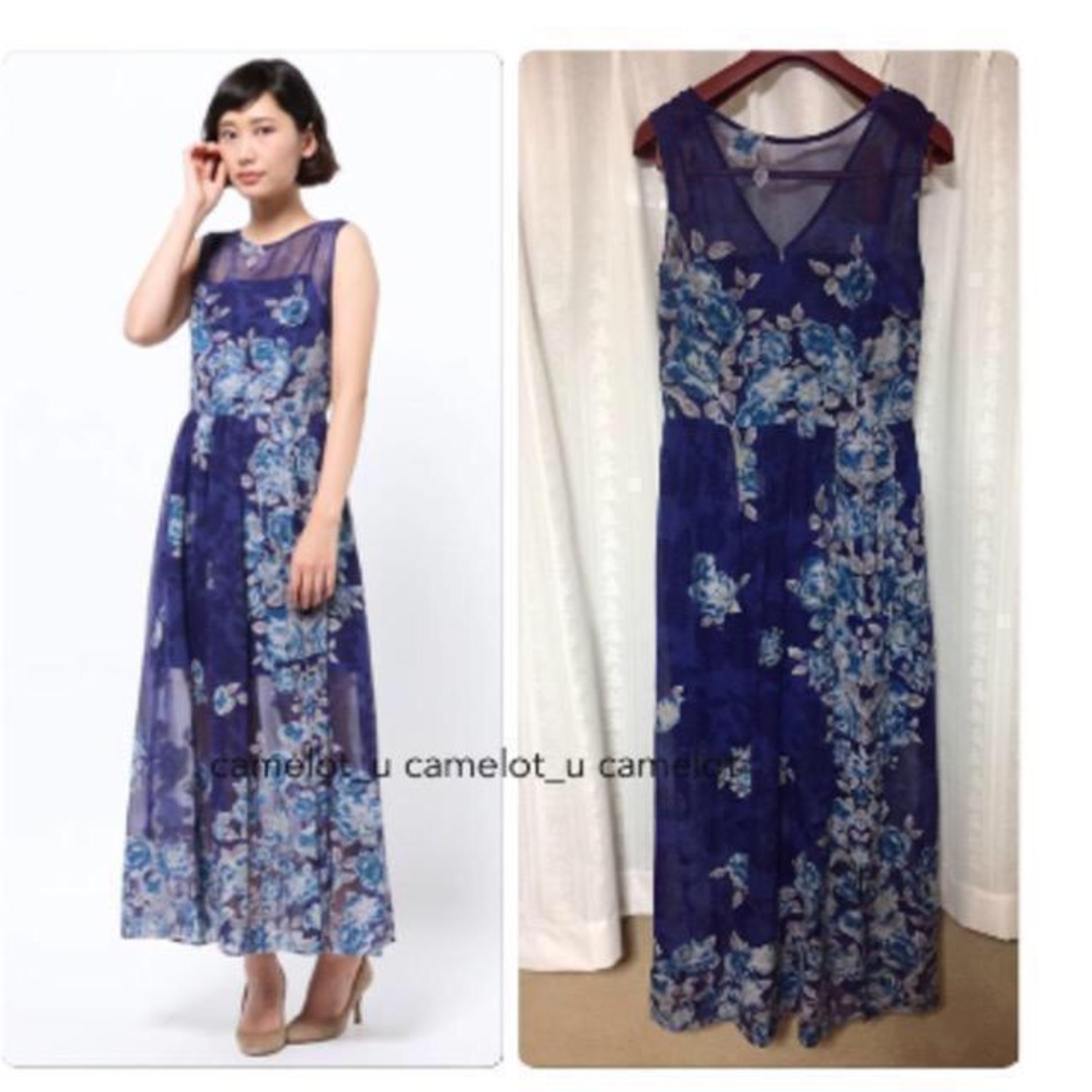 訳あり美品◎】 グレースコンチネンタル オパールロングワンピース 花