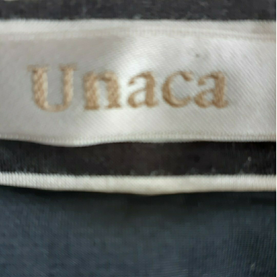 Unaca(アナカ)のUnaca アナカ ワンピース 半袖 ボーダー 裏地あり レディースのワンピース(ひざ丈ワンピース)の商品写真