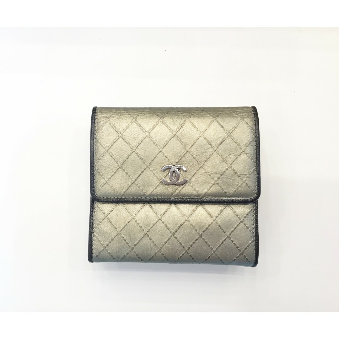 人気】CHANEL シャネル ビコローレ コンパクトウォレット ゴールド-