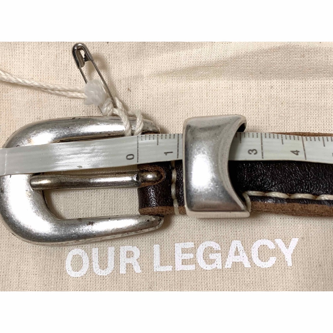 新品《 OUR LEGACY アワー ブラウン レガシー 》2cm ベルト 90 www