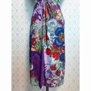 ETRO エトロ パープル花柄ワンピース