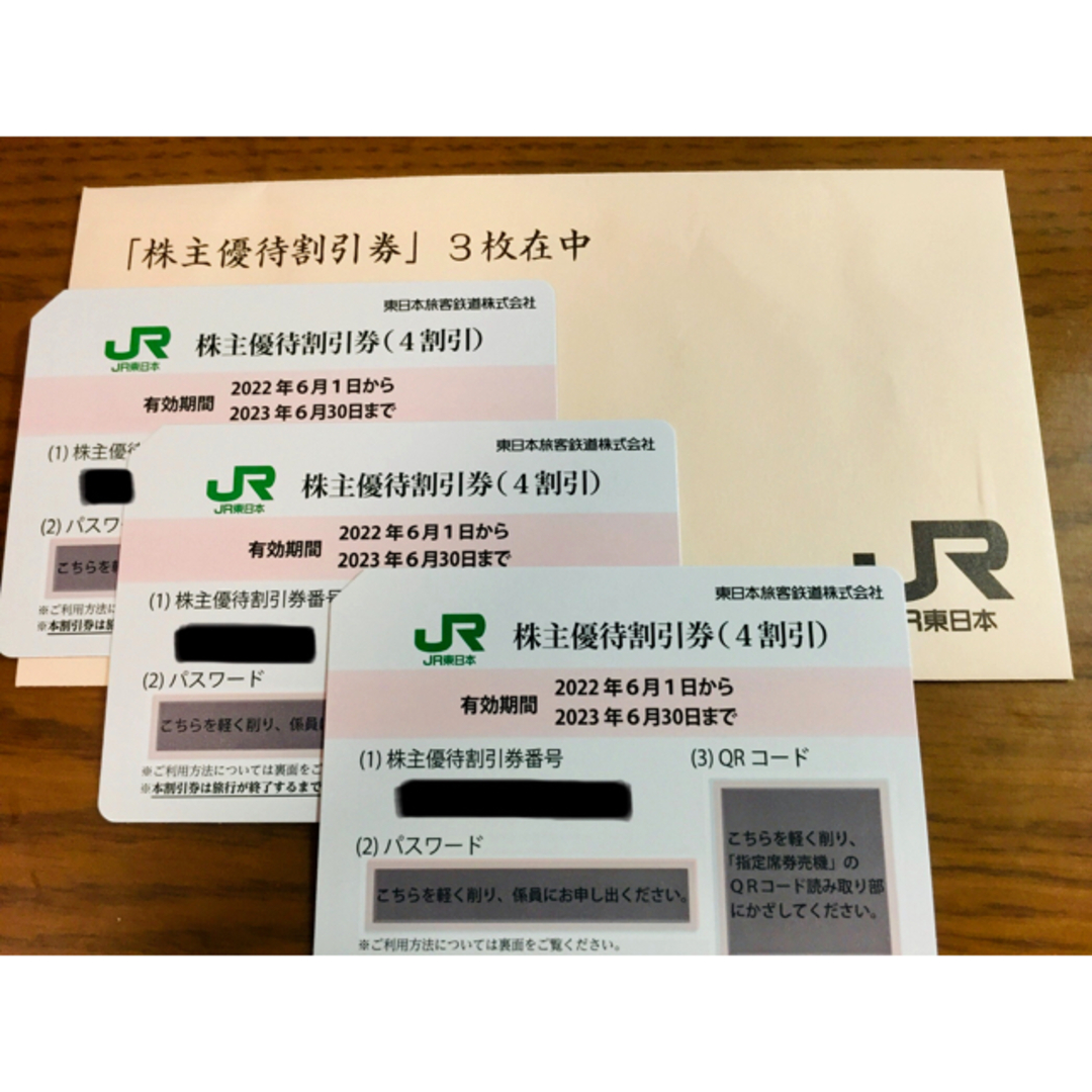 JR東日本 株主優待割引券 3枚